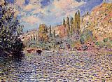 Seine Canvas Paintings - The Seine at Vetheuil 2